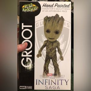 NECA BABY GROOT INFINITY SAGA HEAD KNOCKERS HANDPAINTED FIGURE.NEW IN BOX!